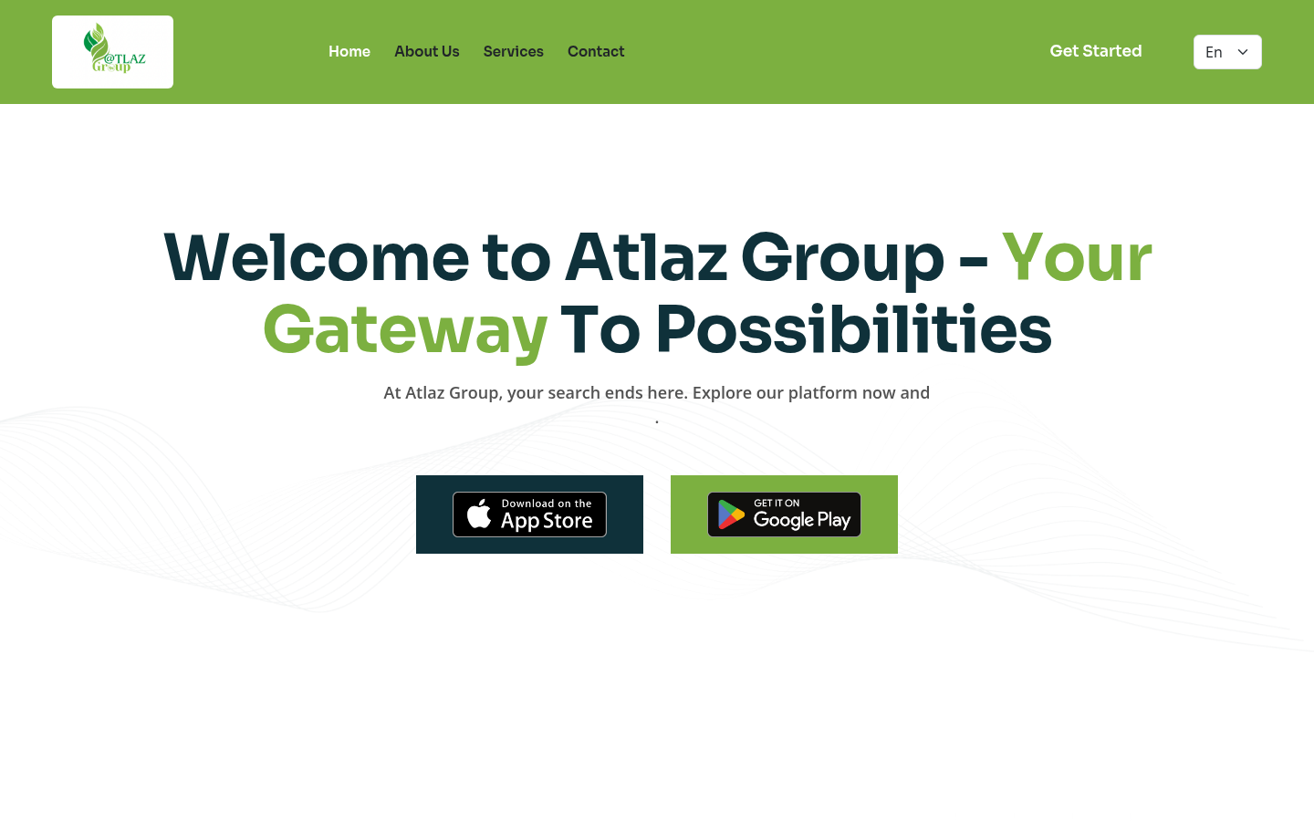 Live preview of Atlaz Group website