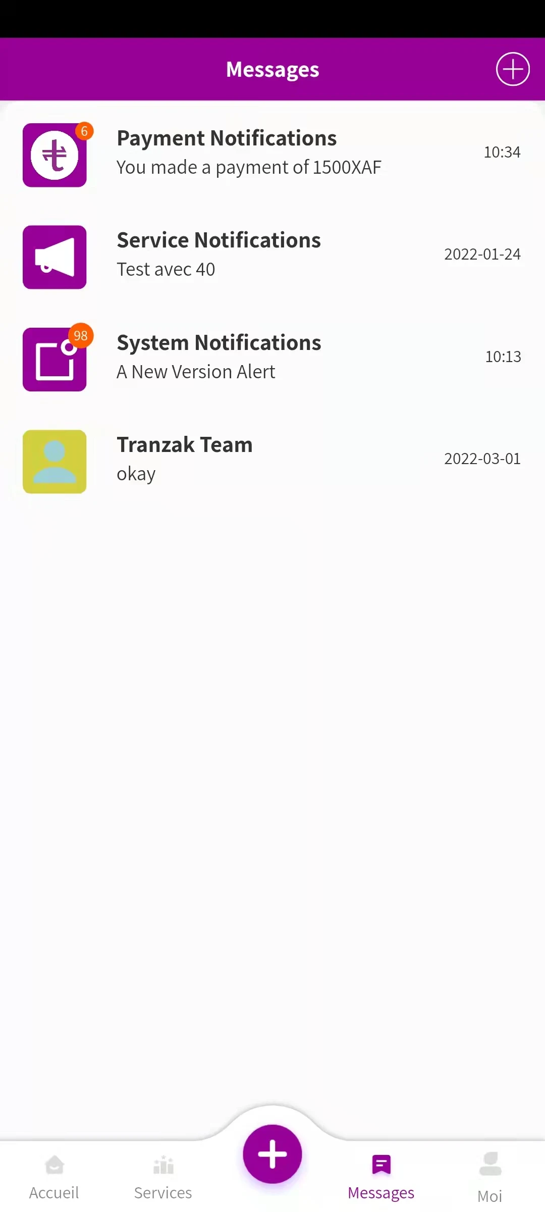 Tranzak app screen 3